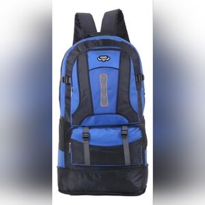 Sleek Blue and Black Backpack